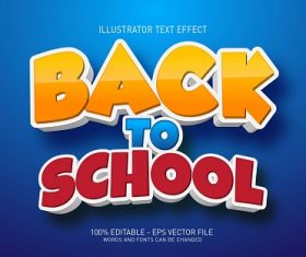 Back To School Text Vector