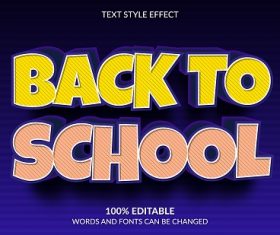 Back to School Font Background Vector
