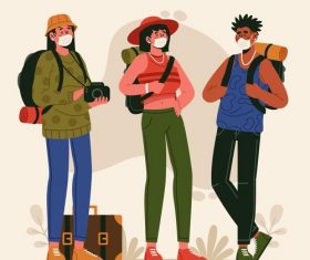 Backpacker vector