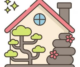 Backyard Zen Garden vector