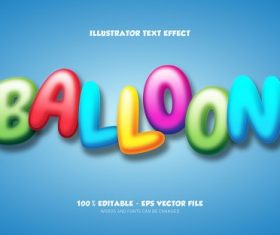 Balloon Text With Sky Blue Background Vector