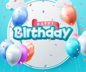 Birthday invitation card vector