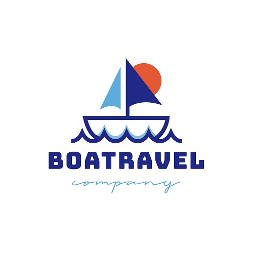 Boat Travel Company Logo Vector