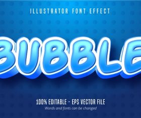Bubble Text Font Vector