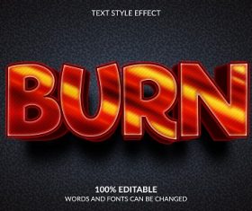 Burn Font Background Vector