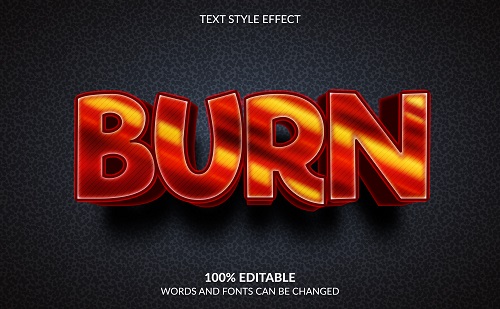Burn Font Background Vector