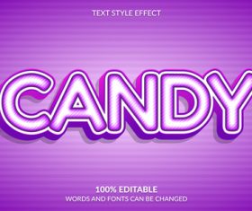 CANDY editable font ffecte text vector