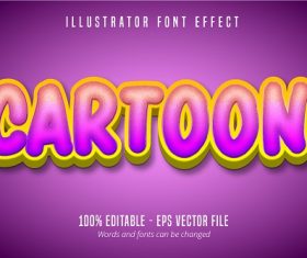 Cartoon Text Effect Vector