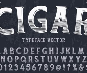 Cigar Typeface Font Vector