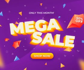 Colorful sale flyer vector