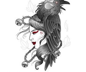 Comic morrigad vector