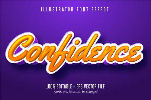 Confidence Calligraphic Font Vector