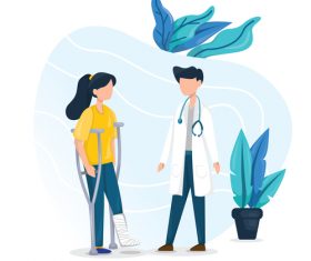 Doctor and patient vector