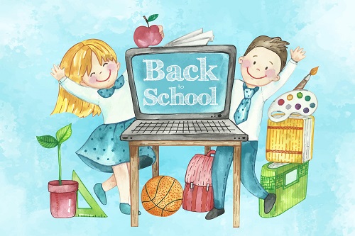 Drawing Back to School Background Vector