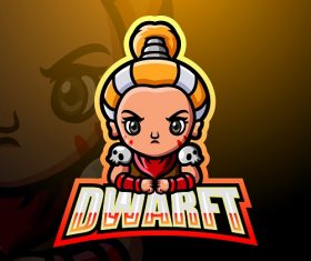 Dwarft Cute Logo Vector