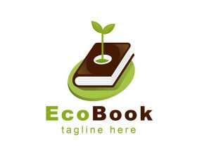Eco Book Tag Line Logo Vector