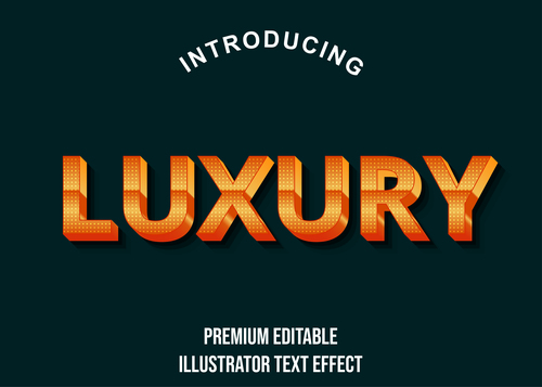 Editable font effect text orange illustration vector