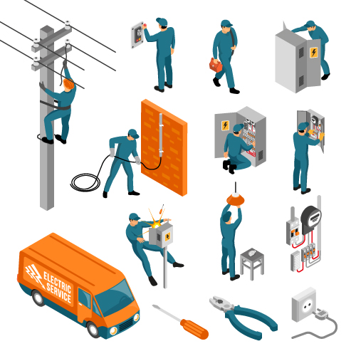 Electrical Works Vector
