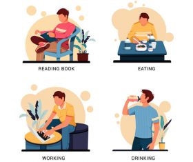 Everyday life vector