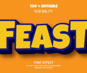 FEAST editable font effect text vector