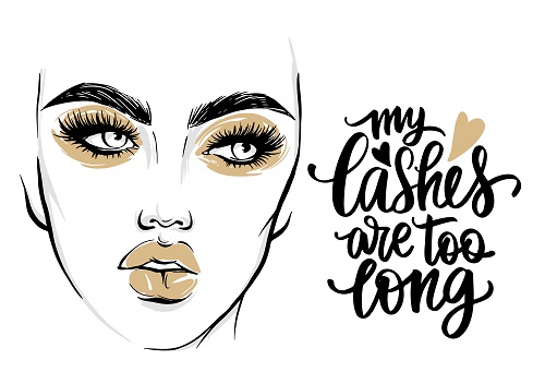 Fashion Poster with Lashes Vector