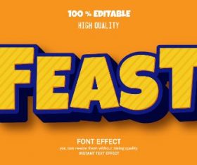 Feast Editable Text Effect Vector