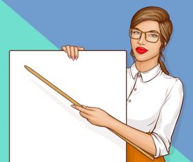 Female teacher vector