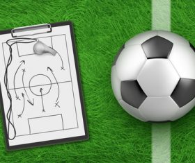 Football and tactical guidance vector