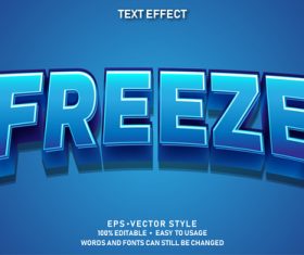 Freeze editable font ffecte text vector
