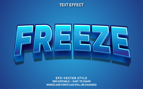 Freeze editable font ffecte text vector