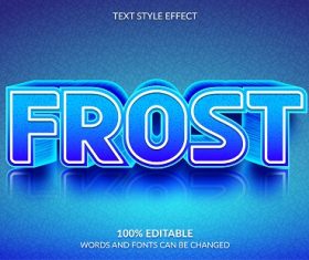 Frost Font Background Vector