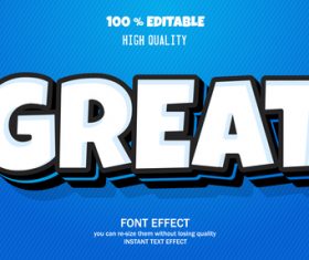 GREAT editable font effect text vector