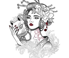Geisha vector