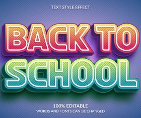 Glowing Back To School Font Background Vector