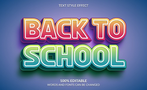 Glowing Back To School Font Background Vector