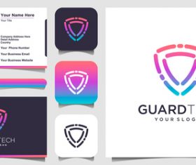 Guard tech business card logo vector