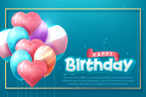 Happy birthday card vector