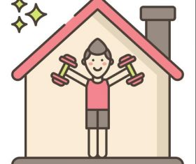 Home Fitness vector