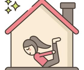 Home Yoga vector