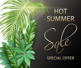 Hot Summer Sale Poster Vector