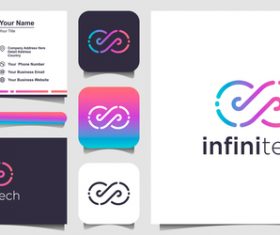 Infinitech business card logo vector