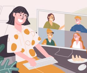 Internet chat vector