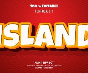 Island Editable Text Effect Vector