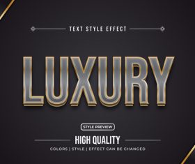 Luxury editable font effect text illustration vector