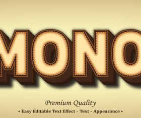 MONO editable font ffecte text vector