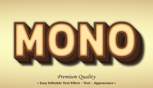 MONO editable font ffecte text vector