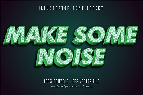 Make Some Noise Text Font Vector