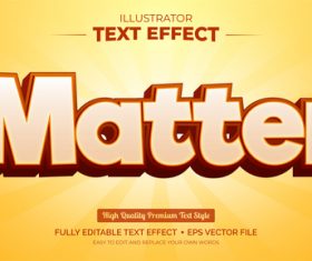 Matter editable font effect text vector