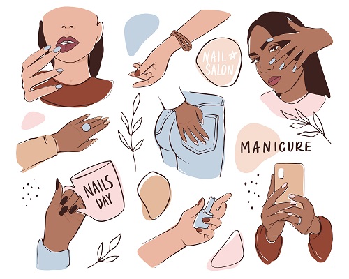 Nails and Manicure Set Vector