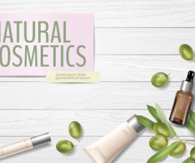 Natural cosmetics cover vector